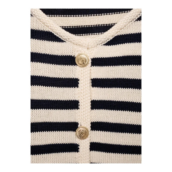 Mango [S] Knitted cardigan with jewel button - Picture 5 of 7